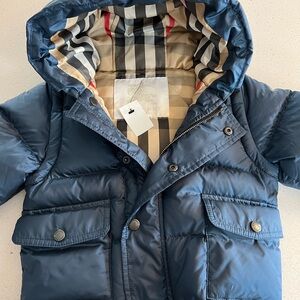 Burberry Navy Kids Puffer Jacket